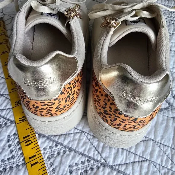 Alegria Averie Cream Sneaker Platform Tan Zippers 41 US 10.5-11 EUC - Picture 4 of 7